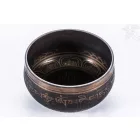 Géppel készített 7 fémes, mantrás, sötét hangtál - közepes