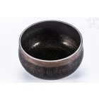 Géppel készített 7 fémes, mantrás, sötét hangtál - közepes