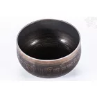 Géppel készített 7 fémes, mantrás, sötét hangtál - nagy