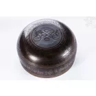 Géppel készített 7 fémes, mantrás, sötét hangtál - nagy