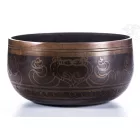 Géppel készített 7 fémes, mantrás, sötét hangtál - nagy