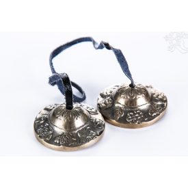   Tingsha a tibeti 8 szerencsejellel, prémium minőségű- 4,5 cm