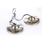 Tingsha az Om Mani Padme Hum mantrával, prémium minőségű - 6,5 cm