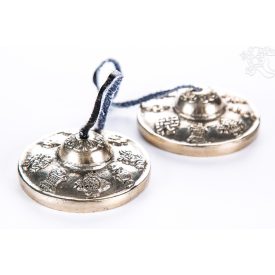   Tingsha a tibeti 8 szerencsejellel, prémium minőségű - 6,5 cm