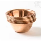 Vörös réz felajánlótál 7 darabos - 10 cm