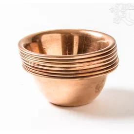 Vörös réz felajánlótál 7 darabos - 10 cm