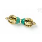 Vadzsra türkizzel és korallal- 6 cm