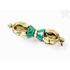 Vadzsra türkizzel és korallal- 6 cm