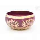 Mantrás, mintás, színes hangtál - 13 cm