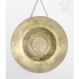 Lapos, 7 fémes gong - 31,5 cm mintás, 866 gramm