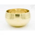 Géppel készített 7 fémes sárga, fényes hangtál - 11 cm