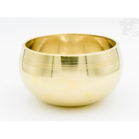   Géppel készített 7 fémes sárga, fényes hangtál - 11 cm