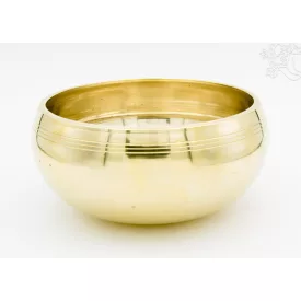   Géppel készített 7 fémes sárga, fényes hangtál - 14 cm