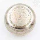 Géppel készített 7 fémes, 3 színű, OM dombor mintás hangtál - 11 cm