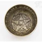 Géppel készített 7 fémes, 3 színű, 5 Buddha dombor mintás hangtál - 11 cm