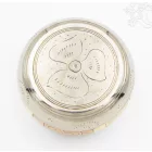 Géppel készített 7 fémes, 3 színű, 5 Buddha dombor mintás hangtál - 11 cm