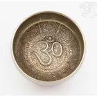 Géppel készített 7 fémes, 3 színű, OM dombor mintás hangtál - 12 cm