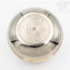 Géppel készített 7 fémes, 3 színű, OM dombor mintás hangtál - 12 cm