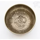 Géppel készített 7 fémes, 3 színű, OM dombor mintás hangtál - 14 cm