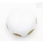 Géppel készített 7 fémes, fehér színű, 7 csakra mintás hangtál - 13 cm