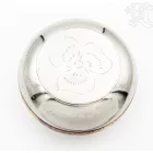 Géppel készített 7 fémes, 3 színű, Buddha dombor mintás hangtál - 14 cm