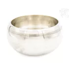 Géppel készített ezüst színű hangtál - 12 cm