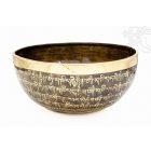 7 fémes kézi csakrás, színes, mantrás hangtál - 1927 g - KÜLÖNLEGESSÉG