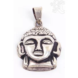 Buddha fej ezüst, közepes