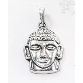 Buddha fej ezüst medál