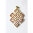 Medál végtelen jellel korall berakással