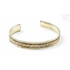 Három fémes karkötő fonott mintás