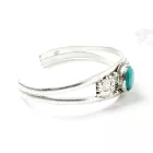 Türkiz köves, míves, vékony karkötő