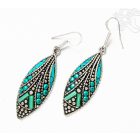 Türkiz áramlás fülbevaló