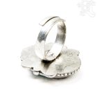 Korall és türkiz harmóniája gyűrű