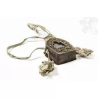 Tibeti utazó gaó – Buddha ábrázolással, 6,5 cm