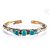 Három fémes, három türkiz köves vékony karkötő