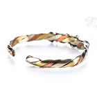 Három fémes, három türkiz köves vékony karkötő