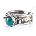 Zöld jáde köves gyűrű