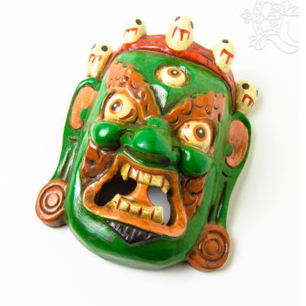 Mahakala maszk fából, nagy méretű