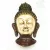 Buddha maszk rézből, vörös-arany színű