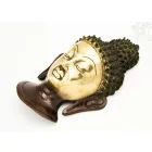 Buddha maszk rézből, vörös-arany színű