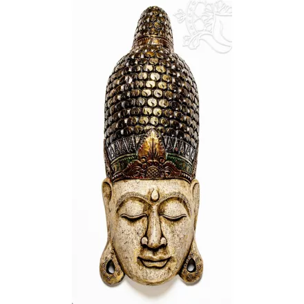 Fából faragott Buddha maszk  - 100 cm