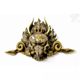 Garuda rezin maszk, vésett, 22 cm