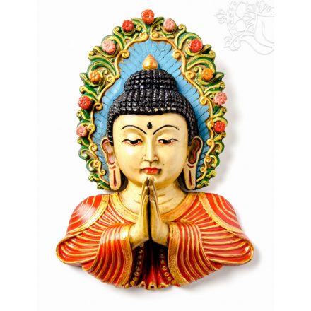 Üdvözlő Buddha maszk - kézzel festett