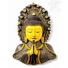 Üdvözlő Buddha maszk - vésett