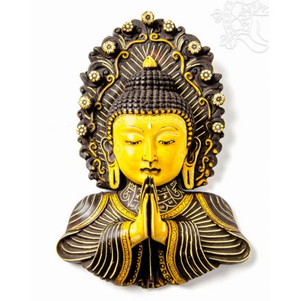 Üdvözlő Buddha maszk - vésett