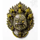 Bhairav rezin maszk, vésett, 32 cm