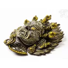 Bhairav rezin maszk, vésett, 32 cm