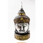 Buddha maszk falra és asztalra - 50 cm, ezüst 