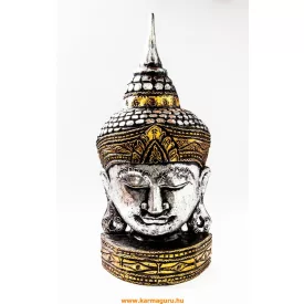 Buddha maszk falra és asztalra - 50 cm, ezüst 